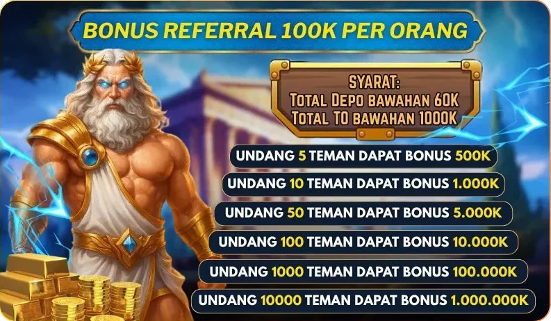 BONUS REFERRAL 100K PER ORANG